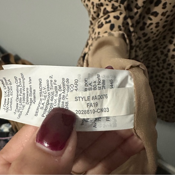 J.Crew Leopard Print Midi Dress Size 00 V-Neck Long Sleeve Quiet Luxury NWT - Picture 15 of 16